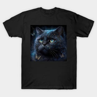 Black Elegant British Shorthair T-Shirt